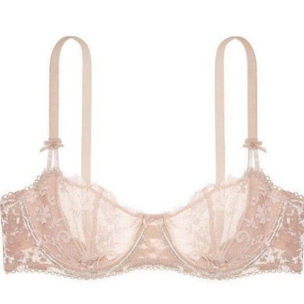 VS Dream Angels Unlined Push-up Bra 32C Light Pink Beige